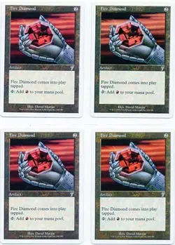 FIRE DIAMOND X4 MAGIC Mtg 7TH EDITION LIGHT PLAY (LP) 2001 - Image 1