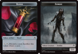 4x Blood (21) // Zombie (10) Token - Foil MTG Innistrad Remastered NM Magic Foil - Image 1