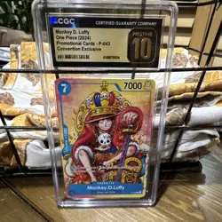 CGC Pristine 10 2024 One Piece Card Game Promo Monkey D. Luffy P-043 EN Foil - Image 1