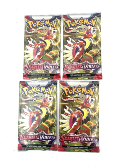 Scarlet and Violet Booster Packs x4 All Art Set New Sealed Pokemon Cards TCG - Image 1