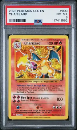POKEMON CLC-TRADING CARD GAME CLASSIC CHARIZARD & HO-OH EX DECK CHARIZARD PSA 8 - Image 1