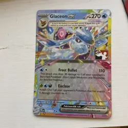 Glaceon EX Prize Pack Series 7 Prismatic Evolutions Holo Card Stamped - Image 1