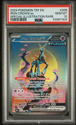 Iron Crown EX 206/162 Special Illustration Rare Temporal Forces Pokemon PSA 10 - Image 1