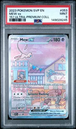 PSA 9 Pokemon Black Star Promo Mew ex 053 Scarlet & Violet 151 UPC - Image 1