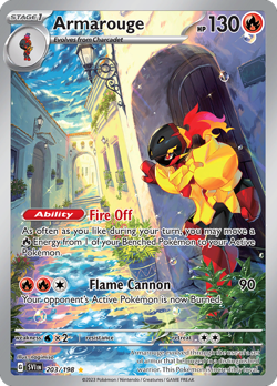 Armarouge 203/198 Illustration Rare Scarlet & Violet Pokemon Holo NM - Image 1