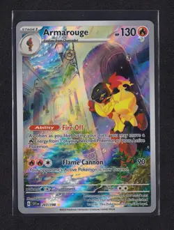 Armarouge 203/198 Illustration Rare Scarlet & Violet Pokemon Holo NM - Image 2