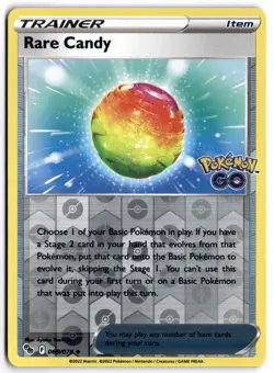 Pokemon Go Rare Candy Reverse Holo #69 Near Mint - Image 1