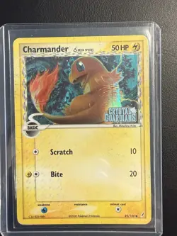 Pokemon Charmander Delta Species 49/100 Ex Crystal Guardians ReverseHolo Stamped - Image 1