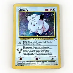 Pokemon TCG Clefairy 6/130 Jungle Holo Rare 1999 - Image 1