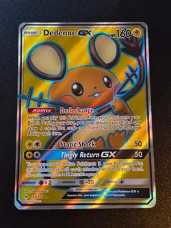 Dedenne GX 195/214 Holo Ultra Rare Unbroken Bonds Pokemon NM - Image 1