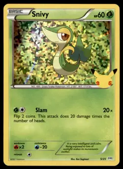 Snivy 005/025 Promo McDonald's 25th Anniversary Promos Pokemon Holo LP - Image 1