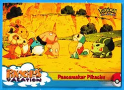 1998 Topps Pokemon Pikachu's Vacation Peacemaker Pikachu #16 Blue Topps Logo - Image 1