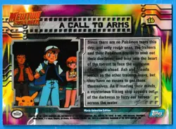 1998 Topps Pokemon Pikachu's Vacation Peacemaker Pikachu #16 Blue Topps Logo - Image 3