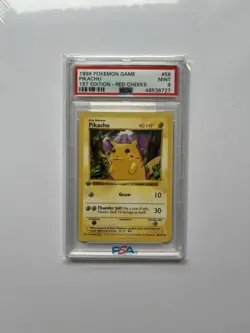1999 Pokemon 1st Edition Base Set Pikachu Red Cheeks #58/102 PSA 9 - Image 1