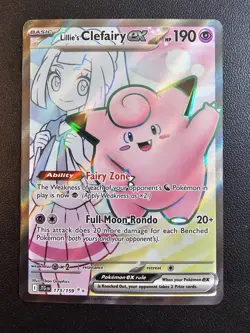Lillie's Clefairy Ex 173/159 Ultra Rare Journey Together Pokemon TCG - Image 1