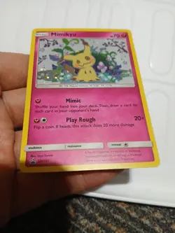 Mimikyu Pokemon TCG Sun and Moon Black Star Promo SM163 2019 - Image 2