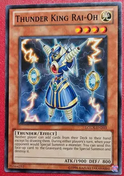 1x Yu-Gi-Oh! Thunder King Rai-Oh - LCGX-EN203 - Common - Unlimited Edition - NM - Image 1