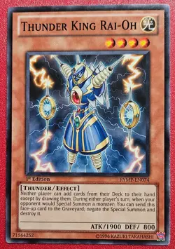 1x Yu-Gi-Oh! Thunder King Rai-Oh - RYMP-EN074 - Common - 1st Edition - NM - Image 1