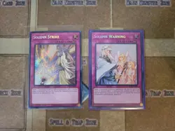 YUGIOH SOLEMN WARNING + SOLEMN STRIKE RA02 SECRET 1ST ED NM - Image 1