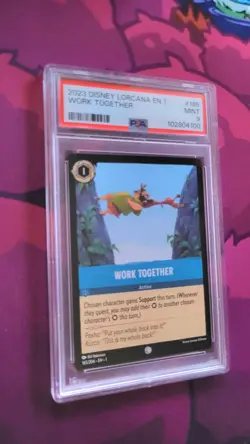 Lorcana EN1 Work Together Pre ERRATA Non-Foil Error PSA 9 MINT - Image 1