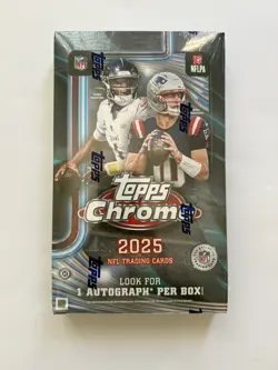 2025 Topps Chrome Football Hobby Box - Sealed - In hand and ready to ship! - Image 1