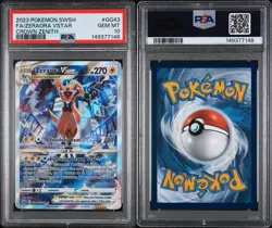 2023 POKEMON SWORD & SHIELD CROWN ZENITH #GG43 FULL ART/ZERAORA VSTAR PSA 10 - Image 3