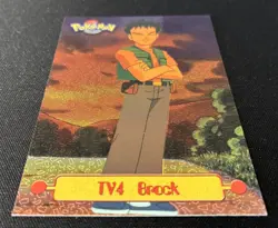 Pokemon TCG Brock TV4 Textured Foil Holo Topps Series Card NM Mint Fresh Pull - Image 2