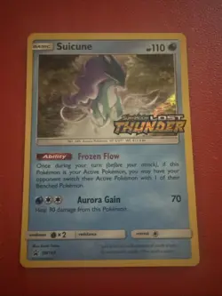 Pokemon Card Suicune SM149 STAMPED Prerelease Black Star Promo Near Mint - Image 1