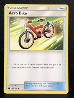 Acro Bike #123/168 SM Celestial Storm Uncommon Trainer - Pokemon Cards - Image 1
