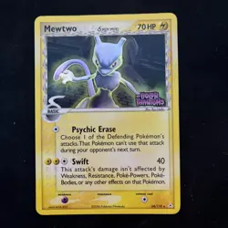 Pokemon TCG Holon Phantoms Mewtwo Delta Species 24/110 Rare Card Stamped Holo - Image 1