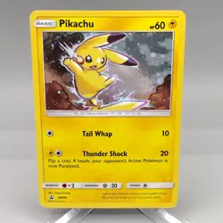 Pikachu SM98 Sun & Moon Ultra Rare Holo Black Star Promo Pokemon Card TCG MP - Image 1