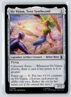 Viv Vision, Teen Synthezoid #256 Marvel Super Heroes Magic The Gathering MTG - Image 1