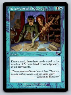 Accumulated Knowledge 26 Common Nemesis Magic: The Gathering Lightly Played - Image 1