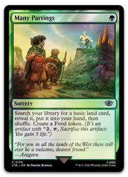 Many Partings #176 (Foil) (NM) Lord of the Rings LTR Magic MTG - Image 1