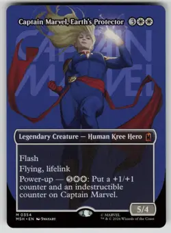 Captain Marvel, Earth's Protector (Borderless) Marvel Super Heroes 354 MTG NM - Image 1