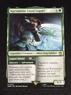 MTG Universes Beyond: Doctor Who Karvanista, Loyal Lupari 0106 NM Rare - Image 1