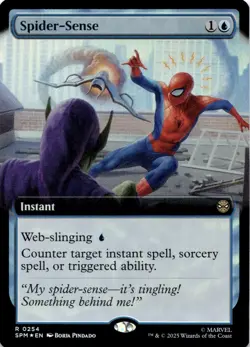 Spider-Sense (FOIL Extended Art) SPM 254 Spider-Man Magic: The Gathering NM - Image 1
