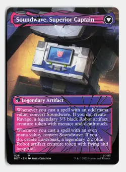 Soundwave, Sonic Spy (Shattered Glass) 28 Universes Beyond: Transformers MTG NM - Image 2