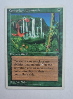 MTG Concordant Crossroads, Enchantment, Chronicles, Rare, Vintage, NM, Unplayed - Image 1