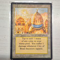 MTG Arabian Nights City of Brass Land Uncommon English Mark Tedin - Image 1