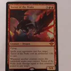 MTG Terror of the Peaks Foil Promo Red English Creature Dragon 5/4 0149 - Image 1