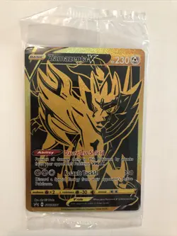 Zamazenta V SWSH077 Pokemon TCG Black Star Promo Black Gold Near Mint Sealed - Image 1