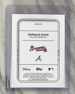 2026 Topps Chrome Disney Donald Duck card Atlanta Braves #1/5 Rare Card MLBH-51 - Image 2