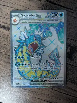 Pokemon Gyarados EX TCG Scarlet Violet Base Set Holo Full Art Rare Card 225/198 - Image 1
