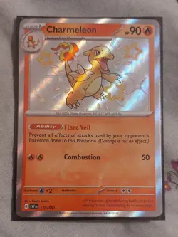 Pokemon TCG Charmeleon Paldean Fates, Baby Shiny Rare Card 110/091 - Image 1