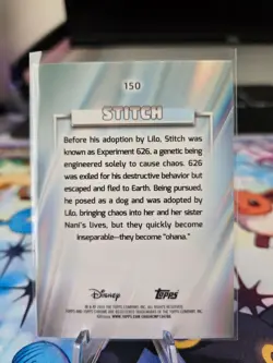 2026 Topps Chrome Disney Stitch Raywave Refractor #150 Lilo & Stitch - Image 2
