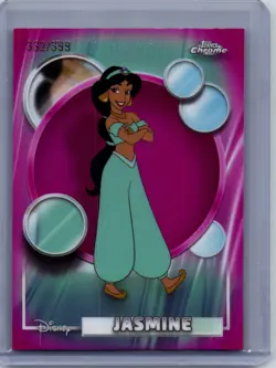 2026 Topps Chrome Disney Jasmine #82 Magenta Refractor /399 Aladdin - Image 1