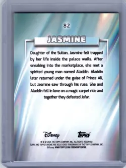 2026 Topps Chrome Disney Jasmine #82 Magenta Refractor /399 Aladdin - Image 2