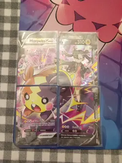 Pokemon Marnie Morpeko V-Union Special X4 Promo Card SWSH287 - SWSH290 With Mat - Image 3