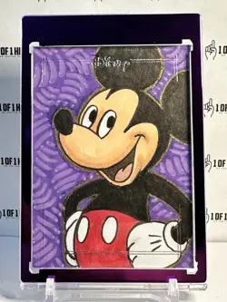 2026 Topps Chrome Disney 1/1 MICKEY MOUSE Sketch Card Roberto Ariel Mamani Auto - Image 2